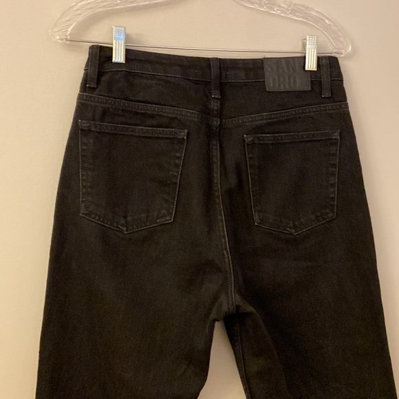 Sandro BLACK Women's Rudolphe High-rise Flare Straight Leg Jeans, size 40 US 8 - Picture 7 of 11